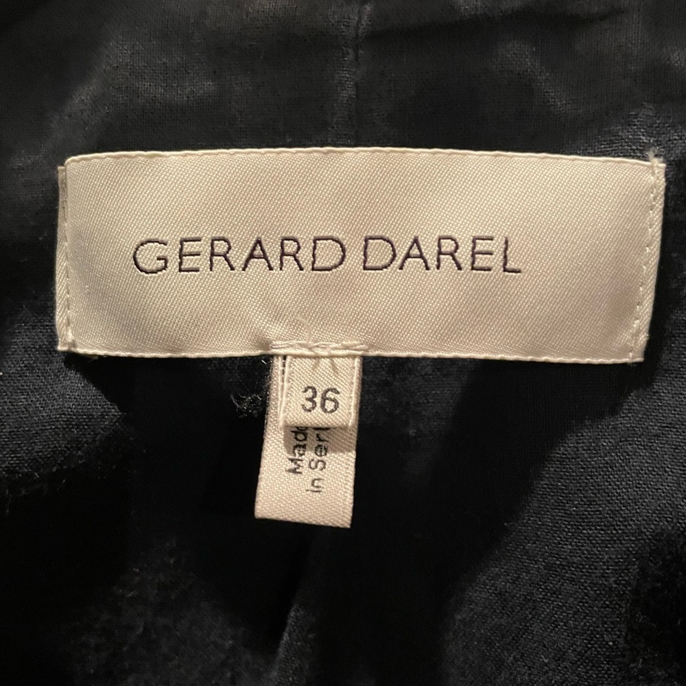 Gerard Darel Cotton Classic Trench Coat Navy Double Breasted Belted Lined - Picture 3 of 8